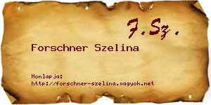 Forschner Szelina névjegykártya